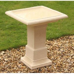 Primrose Hatfield Cast Natural Stone Effect Outdoor Garden Bird Bath 51cm in White White Primrose Hatfield Cast Natural Stone Effect Outdoor Garden Bird Bath 51cm in White White