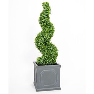 Primrose Artificial Garden Patio Box Topiary Buxus Grass Spiral Bush 90cm in Green Green Primrose Artificial Garden Patio Box Topiary Buxus Grass Spiral Bush 90cm in Green Green
