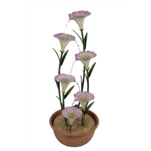 Primrose Potted Pink Lily Tiered Cascading Zinc Outdoor Garden Water Feature in Terracotta Terracotta Primrose Potted Pink Lily Tiered Cascading Zinc Outdoor Garden Water Feature in Terracotta Terracotta