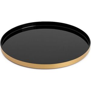 Melody Maison Round Metal Gold & Black Tray Black Melody Maison Round Metal Gold & Black Tray Black