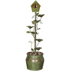 Primrose Enchanted Zinc Bird Box Cascading Water Feature 130cm in Grey Grey Primrose Enchanted Zinc Bird Box Cascading Water Feature 130cm in Grey Grey