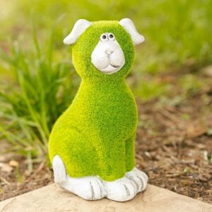 Marco Paul Green Stone & Grass Dog Garden Ornament 30cm Stone Marco Paul Green Stone & Grass Dog Garden Ornament 30cm Stone