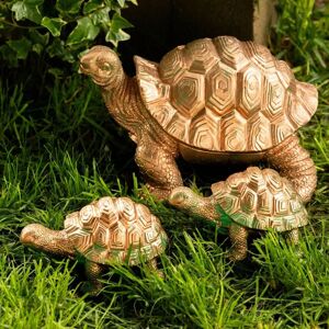 Marco Paul Tortoise Family Garden Ornaments Turtle Outdoor Decor Bronze Effect Statues 3pc in Gold Gold Marco Paul Tortoise Family Garden Ornaments Turtle Outdoor Decor Bronze Effect Statues 3pc in Gold Gold