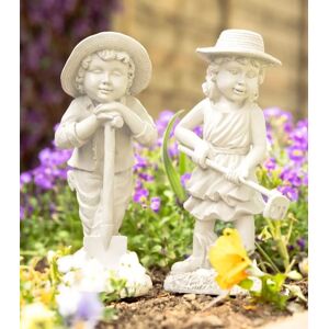 Marco Paul Gardening Kids garden resin ornament in Off-White Off-White Marco Paul Gardening Kids garden resin ornament in Off-White Off-White