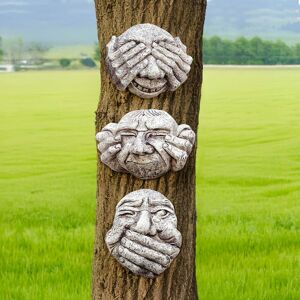 Marco Paul 3pc Stone Effect Gargoyle Garden Wall & Fence Hanging Ornaments Stone Marco Paul 3pc Stone Effect Gargoyle Garden Wall & Fence Hanging Ornaments Stone