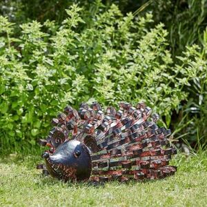 Marco Paul 26cm Bronze Metal Solar Powered Hedgehog Ornament in Brown Brown Marco Paul 26cm Bronze Metal Solar Powered Hedgehog Ornament in Brown Brown