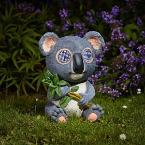 Marco Paul Grey Resin Solar Powered Blinking Koala Garden Ornament 28cm Grey Marco Paul Grey Resin Solar Powered Blinking Koala Garden Ornament 28cm Grey