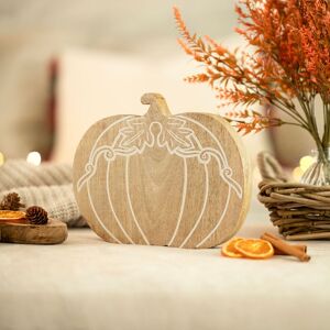 Marco Paul 25cm Wooden Pumpkin Home Décor Free-Standing Autumn Decoration in Beige Beige Marco Paul 25cm Wooden Pumpkin Home Décor Free-Standing Autumn Decoration in Beige Beige