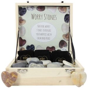 Something Different Heart Worry Stones (Box Of 36) in Black Black Something Different Heart Worry Stones (Box Of 36) in Black Black