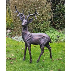 Inspirational Gifting Standing Stag Buck Ornament cast from Aluminium Large in Bronze Bronze Inspirational Gifting Standing Stag Buck Ornament cast from Aluminium Large in Bronze Bronze