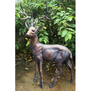 Inspirational Gifting Standing Stag Buck Ornament cast from Aluminium Extra Large in Bronze Bronze Inspirational Gifting Standing Stag Buck Ornament cast from Aluminium Extra Large in Bronze Bronze