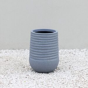 Primrose Tall Round Flower Planter Outdoor Patio Plant Pot 37cm in Grey Grey Primrose Tall Round Flower Planter Outdoor Patio Plant Pot 37cm in Grey Grey