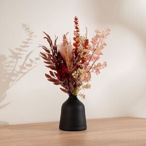 Scottish Everlastings Ltd 60cm Red & Brown Mixed Bouquet in 18.5cm Black Vase Red Scottish Everlastings Ltd 60cm Red & Brown Mixed Bouquet in 18.5cm Black Vase Red