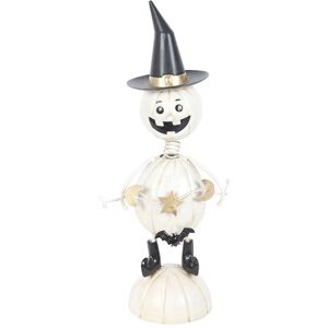 Something Different Metal Pumpkin Man Ornament in White White Something Different Metal Pumpkin Man Ornament in White White