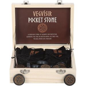 Something Different Vegvisir Viking Compass Pocket Stones (Pack of 24) in Black Black Something Different Vegvisir Viking Compass Pocket Stones (Pack of 24) in Black Black