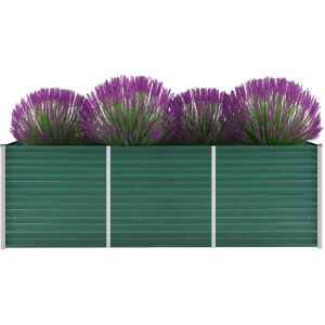 Berkfield Home Garden Raised Bed Galvanised Steel 240x80x77 cm Green Size: 240 x 80 x 77 cm Green 240 x 80 x 77 cm Berkfield Home Garden Raised Bed Galvanised Steel 240x80x77 cm Green Size: 240 x 80 x 77 cm Green 240 x 80 x 77 cm