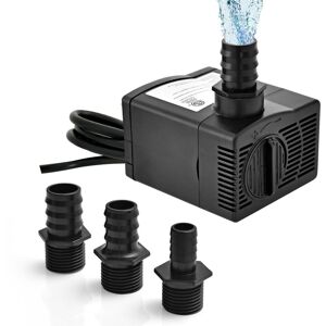 Costway 900L/H 22W Submersible Pump Fountain Water Pump with 2.2M High Lift 3 Nozzles in Black Black Costway 900L/H 22W Submersible Pump Fountain Water Pump with 2.2M High Lift 3 Nozzles in Black Black