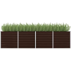 Berkfield Home Garden Raised Bed Brown 320x80x77 cm Galvanised Steel Size: 320 x 80 x 77 cm Brown 320 x 80 x 77 cm Berkfield Home Garden Raised Bed Brown 320x80x77 cm Galvanised Steel Size: 320 x 80 x 77 cm Brown 320 x 80 x 77 cm