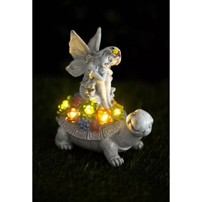 Marco Paul Solar Light Fairy Tortoise Ornament Garden LED Statue Multicolor Marco Paul Solar Light Fairy Tortoise Ornament Garden LED Statue Multicolor