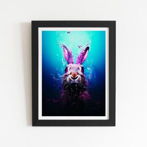 Warren Reed - Designer Rabbit Face Splashart Framed Art Print in Black Size: W8" x H10" Black W8" x H10" Warren Reed - Designer Rabbit Face Splashart Framed Art Print in Black Size: W8" x H10" Black W8" x H10"