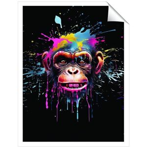 Warren Reed - Designer Multi Coloured Monkey Face Splashart Unframed Art Print Size: W20" x H30" Multicolor W20" x H30" Warren Reed - Designer Multi Coloured Monkey Face Splashart Unframed Art Print Size: W20" x H30" Multicolor W20" x H30"