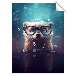 Warren Reed - Designer Ferret With Glasses Splashart Water Unframed Art Print Size: W24" x H36" Multicolor W24" x H36" Warren Reed - Designer Ferret With Glasses Splashart Water Unframed Art Print Size: W24" x H36" Multicolor W24" x H36"