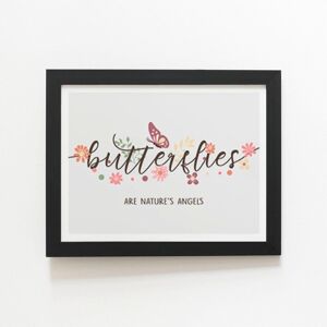 Warren Reed - Designer Butterflies Are Natures Angels Framed Art Print in Black Size: W16" x H24" Black W16" x H24" Warren Reed - Designer Butterflies Are Natures Angels Framed Art Print in Black Size: W16" x H24" Black W16" x H24"