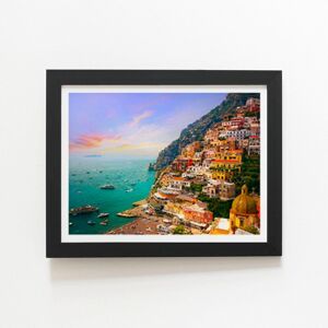 Warren Reed - Designer Positano, Amalfi Framed Art Print in Black Size: W12" x H16" Black W12" x H16" Warren Reed - Designer Positano, Amalfi Framed Art Print in Black Size: W12" x H16" Black W12" x H16"
