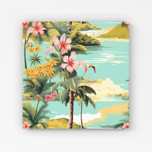 Warren Reed - Designer Palm Trees & Hibiscus Canvas in Green Size: w10 inch x h10 inch Green w10 inch x h10 inch Warren Reed - Designer Palm Trees & Hibiscus Canvas in Green Size: w10 inch x h10 inch Green w10 inch x h10 inch