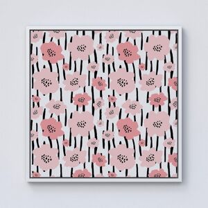 Warren Reed - Designer Pastel Pink Flowers Framed Canvas in Off-White Size: w40 inch x h40 inch Off-White w40 inch x h40 inch Warren Reed - Designer Pastel Pink Flowers Framed Canvas in Off-White Size: w40 inch x h40 inch Off-White w40 inch x h40 inch