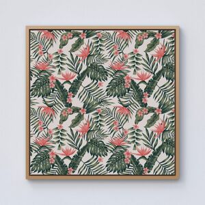 Warren Reed - Designer Dark Tropical Green Leaves Framed Canvas in Light Brown Size: w10 inch x h10 inch Light Brown w10 inch x h10 inch Warren Reed - Designer Dark Tropical Green Leaves Framed Canvas in Light Brown Size: w10 inch x h10 inch Light Brown w10 inch x h10 inch