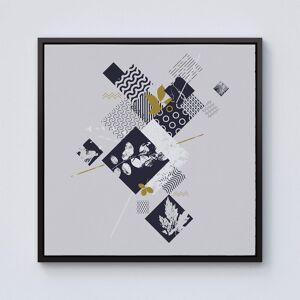 Warren Reed - Designer Abstract Botanical Framed Canvas in Black Size: W16" x H16" Black W16" x H16" Warren Reed - Designer Abstract Botanical Framed Canvas in Black Size: W16" x H16" Black W16" x H16"