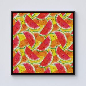 Warren Reed - Designer Melon Print Framed Canvas in Black Size: w10 inch x h10 inch Black w10 inch x h10 inch Warren Reed - Designer Melon Print Framed Canvas in Black Size: w10 inch x h10 inch Black w10 inch x h10 inch