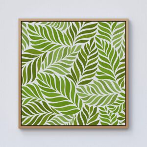 Warren Reed - Designer Green Leaf Pattern Framed Canvas in Light Brown Size: W30" x H30" Light Brown W30" x H30" Warren Reed - Designer Green Leaf Pattern Framed Canvas in Light Brown Size: W30" x H30" Light Brown W30" x H30"