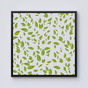 Warren Reed - Designer Green Leaves Framed Canvas in Black Size: W16" x H16" Black W16" x H16" Warren Reed - Designer Green Leaves Framed Canvas in Black Size: W16" x H16" Black W16" x H16"