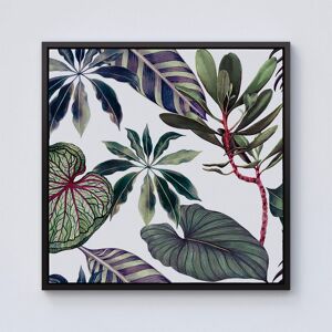 Warren Reed - Designer Watercolor Tropical Leaf Framed Canvas in Black Size: w10 inch x h10 inch Black w10 inch x h10 inch Warren Reed - Designer Watercolor Tropical Leaf Framed Canvas in Black Size: w10 inch x h10 inch Black w10 inch x h10 inch