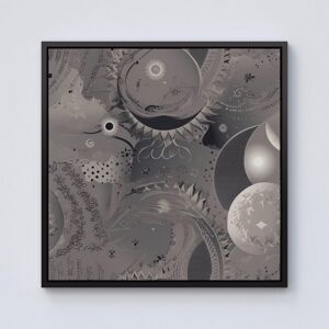 Warren Reed - Designer Abstract Moon Shapes Framed Canvas in Black Size: w10 inch x h10 inch Black w10 inch x h10 inch Warren Reed - Designer Abstract Moon Shapes Framed Canvas in Black Size: w10 inch x h10 inch Black w10 inch x h10 inch