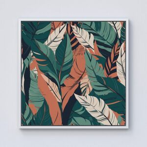 Warren Reed - Designer Autumn Tropical Leaves Framed Canvas in Off-White Size: W16" x H16" Off-White W16" x H16" Warren Reed - Designer Autumn Tropical Leaves Framed Canvas in Off-White Size: W16" x H16" Off-White W16" x H16"