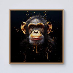 Warren Reed - Designer Splashart Cheeky Chimp Face Framed Canvas in Light Brown Size: w40 inch x h40 inch Light Brown w40 inch x h40 inch Warren Reed - Designer Splashart Cheeky Chimp Face Framed Canvas in Light Brown Size: w40 inch x h40 inch Light Brown w40 inch x h40 inch