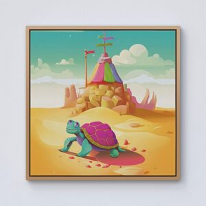 Warren Reed - Designer Turtle On A Beach Holiday Framed Canvas in Light Brown Size: W30" x H30" Light Brown W30" x H30" Warren Reed - Designer Turtle On A Beach Holiday Framed Canvas in Light Brown Size: W30" x H30" Light Brown W30" x H30"