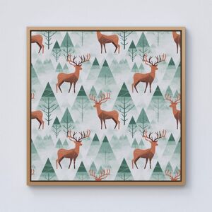 Warren Reed - Designer Reindeer On A Snowy Landscape Framed Canvas in Light Brown Size: W16" x H16" Light Brown W16" x H16" Warren Reed - Designer Reindeer On A Snowy Landscape Framed Canvas in Light Brown Size: W16" x H16" Light Brown W16" x H16"