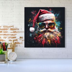 Warren Reed - Designer Splashart Santa Claus In Glasses Canvas Size: w10 inch x h10 inch Multicolor w10 inch x h10 inch Warren Reed - Designer Splashart Santa Claus In Glasses Canvas Size: w10 inch x h10 inch Multicolor w10 inch x h10 inch