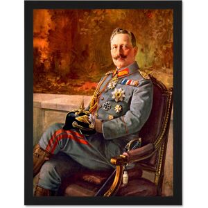 Artery8 Wall Art Print Paintings Portrait Kaiser Wilhelm II German Emperor Art Large Framed Wall Décor Art in Light Oak Size: W18" x H24" Light Oak W18" x H24" Artery8 Wall Art Print Paintings Portrait Kaiser Wilhelm II German Emperor Art Large Framed Wall Décor Art in Light Oak Size: W18" x H24" Light Oak W18" x H24"