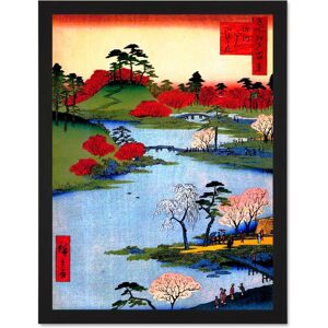 Artery8 Wall Art Print Painting Japan Woodblock Colourful Trees River Art Large Framed Wall Décor Art in White Size: W18" x H24" White W18" x H24" Artery8 Wall Art Print Painting Japan Woodblock Colourful Trees River Art Large Framed Wall Décor Art in White Size: W18" x H24" White W18" x H24"