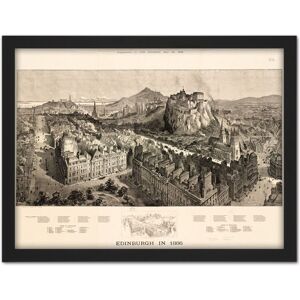 Artery8 Wall Art Print Brewer 1886 Pictorial Map Edinburgh Bird's Eye Large Framed Wall Décor Art in Black Size: W18" x H24" Black W18" x H24" Artery8 Wall Art Print Brewer 1886 Pictorial Map Edinburgh Bird's Eye Large Framed Wall Décor Art in Black Size: W18" x H24" Black W18" x H24"