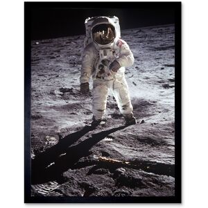 Artery8 Wall Art Print NASA Apollo 11 Astronaut Buzz Aldrin Armstrong Lunar Surface 50th Anniversary Moon Landing Art Framed Size: W12" x H16" Black W12" x H16" Artery8 Wall Art Print NASA Apollo 11 Astronaut Buzz Aldrin Armstrong Lunar Surface 50th Anniversary Moon Landing Art Framed Size: W12" x H16" Black W12" x H16"
