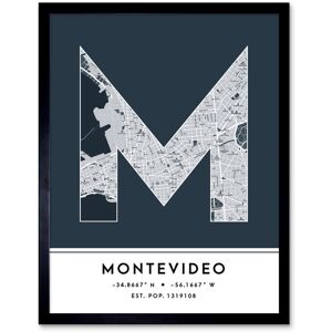 Wee Blue Coo Wall Art Print Montevideo Uruguay City Map Modern Typography Stylish Letter Framed Word in Navy Size: W12" x H16" Navy W12" x H16" Wee Blue Coo Wall Art Print Montevideo Uruguay City Map Modern Typography Stylish Letter Framed Word in Navy Size: W12" x H16" Navy W12" x H16"