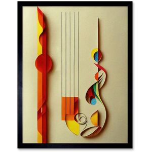 Artery8 Wall Art Print Kandinsky Inspired Abstract Musical Symbol Clefs Music Yellow Turquoise Orange Art Framed in Black Size: W12" x H16" Black W12" x H16" Artery8 Wall Art Print Kandinsky Inspired Abstract Musical Symbol Clefs Music Yellow Turquoise Orange Art Framed in Black Size: W12" x H16" Black W12" x H16"