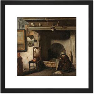 Artery8 Mauve Studio Haarlem Painter Pieter Frederik Van Os 8X8 Inch Square Wooden Framed Wall Art Print Picture with Mount in Black Black Artery8 Mauve Studio Haarlem Painter Pieter Frederik Van Os 8X8 Inch Square Wooden Framed Wall Art Print Picture with Mount in Black Black
