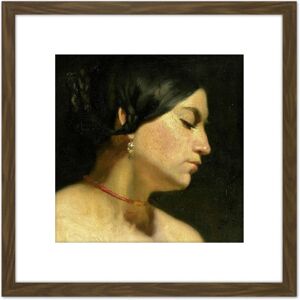 Artery8 Jan Van Scorel Mary Magdalene Woman Face Painting 8X8 Inch Square Wooden Framed Wall Art Print Picture with Mount in Brown Brown Artery8 Jan Van Scorel Mary Magdalene Woman Face Painting 8X8 Inch Square Wooden Framed Wall Art Print Picture with Mount in Brown Brown